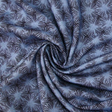 Viscose imprimée étincelles bleues fond bleu ardoise
