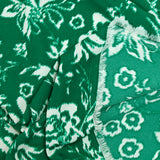 Green vegetable print polyester