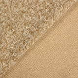 Beige long -haired woolen lining