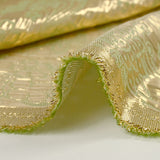 Brocart lamé Faustine doré et vert