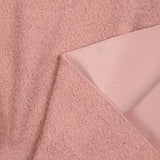 Lainage bouclette envers polaire rose