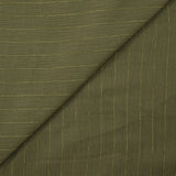 Crépon viscose rayé lurex doré fond kaki