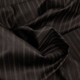 Tissu tailleur 100% laine 4 bandes fond brun foncé