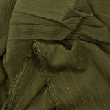 Crepon de viscosa lurex dorado a rayas fondo caqui