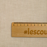 Coton tissé-teint rayé caramel fond blanc