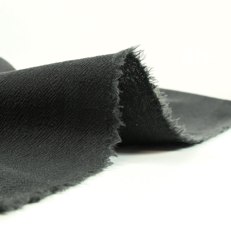Crêpe de laine fantaisie gris basalte