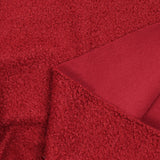Lainage bouclette envers polaire rouge