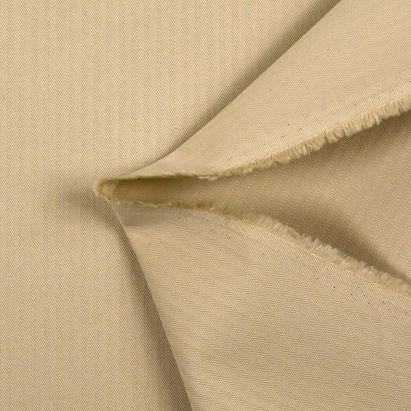 Coton élasthanne chevron beige