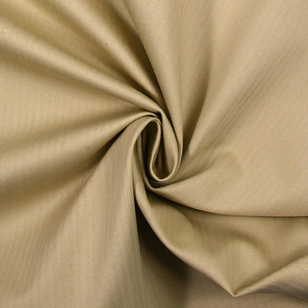 Coton élasthanne chevron beige