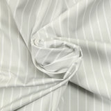 Popeline de coton tissée-teinte rayée 11mm gris clair