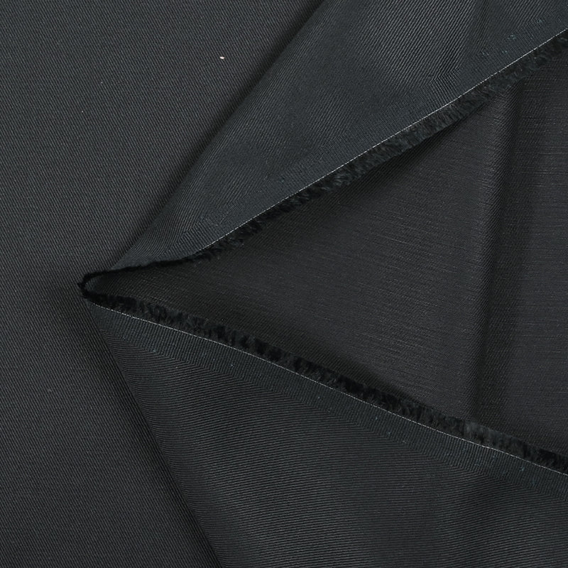 Sergé de coton viscose satiné bleu nuit
