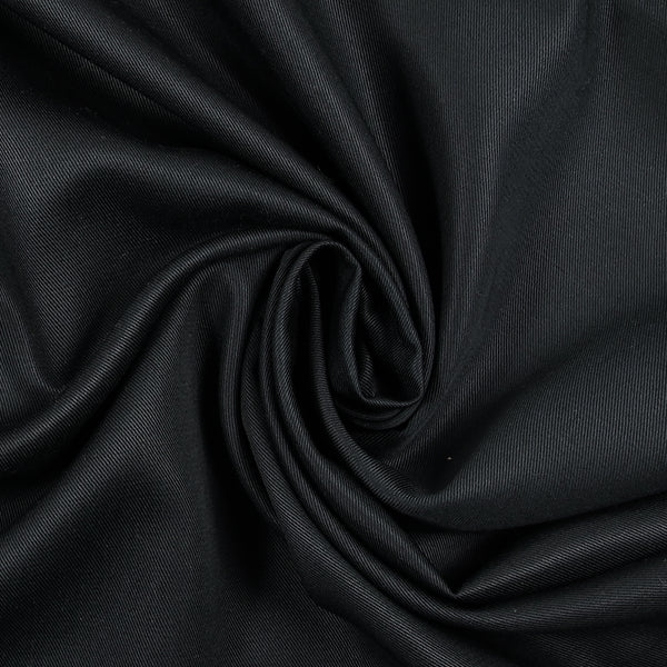 Sergé de coton viscose satiné bleu nuit