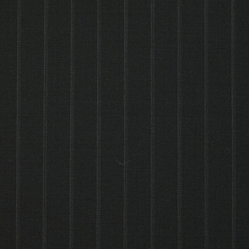 Tissu tailleur laine mélangée rayé Marco fond noir