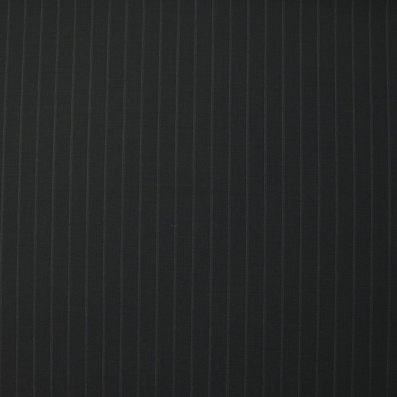Tissu tailleur laine mélangée rayé Marco fond noir