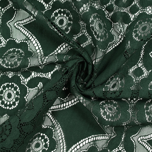 Forest Green Bohemian Polyester Lace