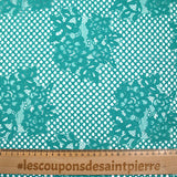 Dentelle polyester Enola turquoise