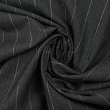 Tissu tailleur 100% laine rayé Giulio fond anthracite