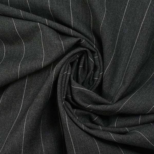Tissu tailleur 100% laine rayé Giulio fond anthracite