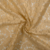 Dentelle polyester Victoria doré fond beige