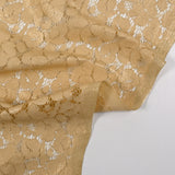 Dentelle polyester Victoria doré fond beige