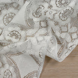Dentelle polyester bohème blanc