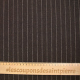 Flanelle de laine mélangée rayée marron