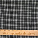 Flanelle de laine mélangée Billy à carreaux gris