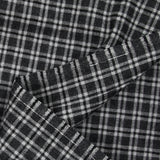 Flanelle de laine mélangée Billy à carreaux gris