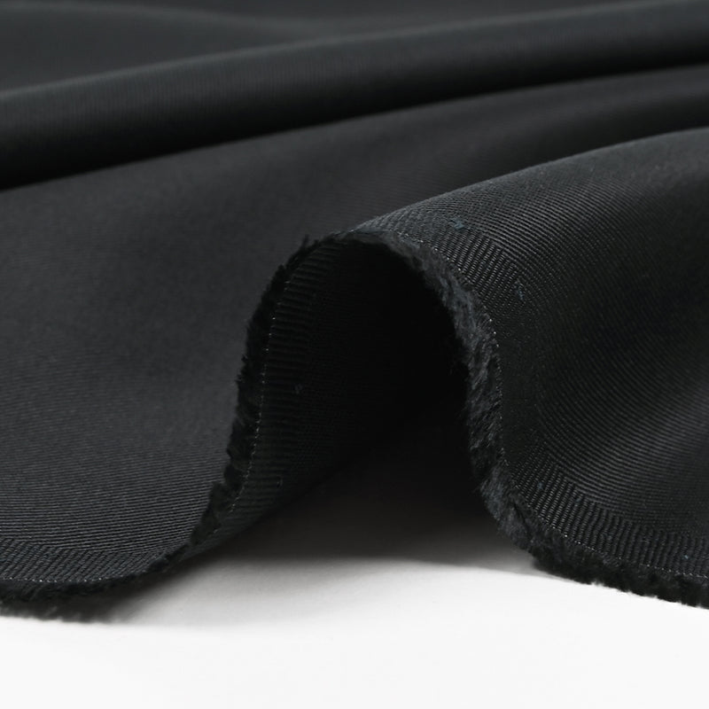 Sergé de coton viscose satiné bleu nuit