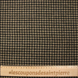 Laine mélangée pied-de-poule marron, beige et noir