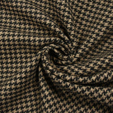 Laine mélangée pied-de-poule marron, beige et noir