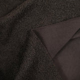 Lainage bouclette envers polaire marron