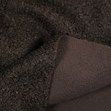 Lainage bouclette envers polaire marron