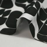 Viscose printed Bauhaus black on white background