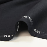 Tissu tailleur Super 130's laine et lin bleu nuit
