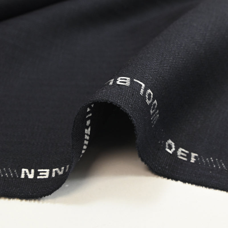 Tissu tailleur Super 130's laine et lin bleu nuit