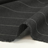 Tissu tailleur 100% laine rayé Giulio fond anthracite