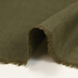 Twill de laine et soie vert kaki