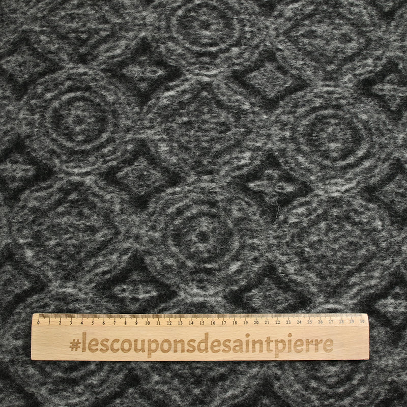 100% boiled wool black and gray moldings