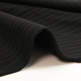Tissu tailleur 100% laine rayé Adriano marron fond noir
