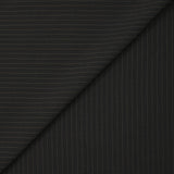 Tissu tailleur 100% laine rayé Adriano marron fond noir
