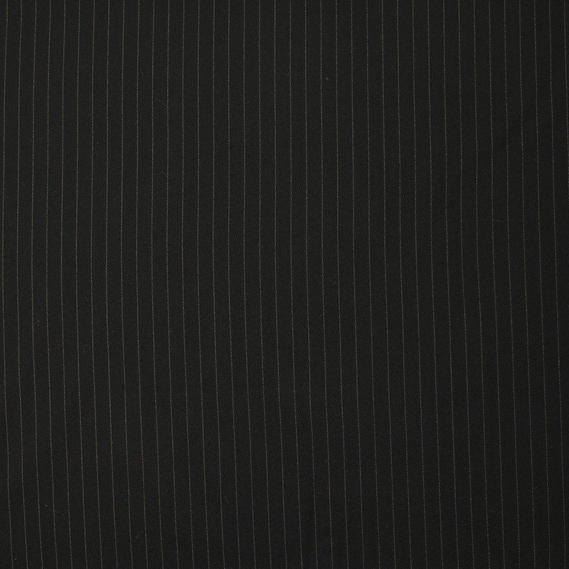 Tissu tailleur 100% laine rayé Adriano marron fond noir