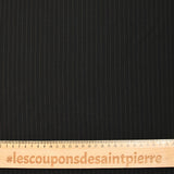 Tissu tailleur 100% laine rayé Adriano marron fond noir