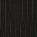 Tissu tailleur 100% laine rayé Adriano marron fond noir