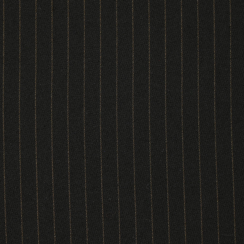 Tissu tailleur 100% laine rayé Adriano marron fond noir