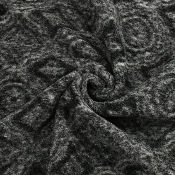 100% boiled wool black and gray moldings