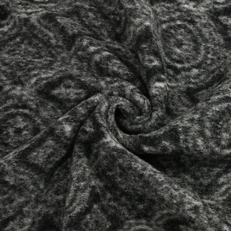 100% boiled wool black and gray moldings