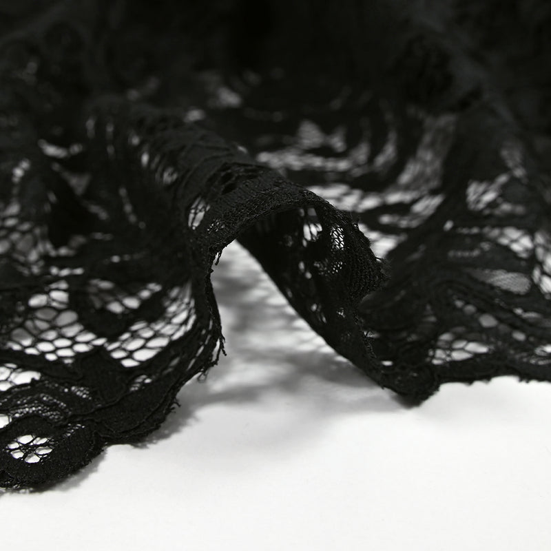 Black Judith Festoned Lace