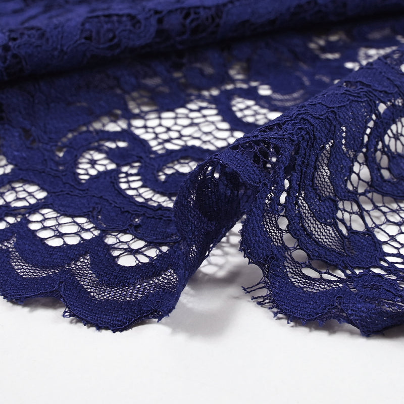 Dentelle festonnée Judith bleu roi