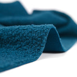 Lainage bouclette envers polaire bleu canard